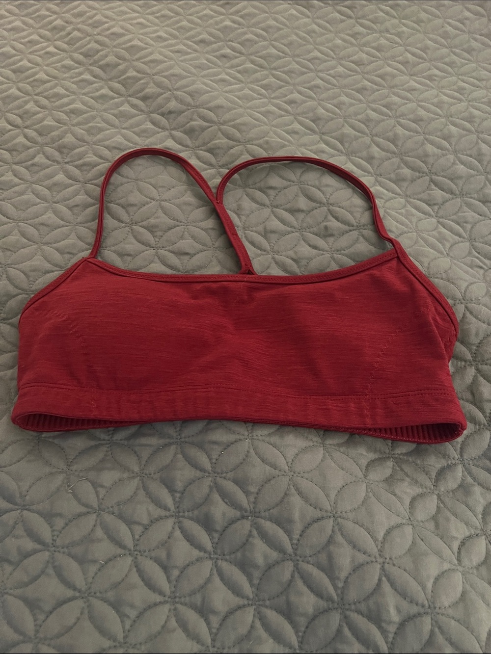 Seamless Red Strappy Bralette